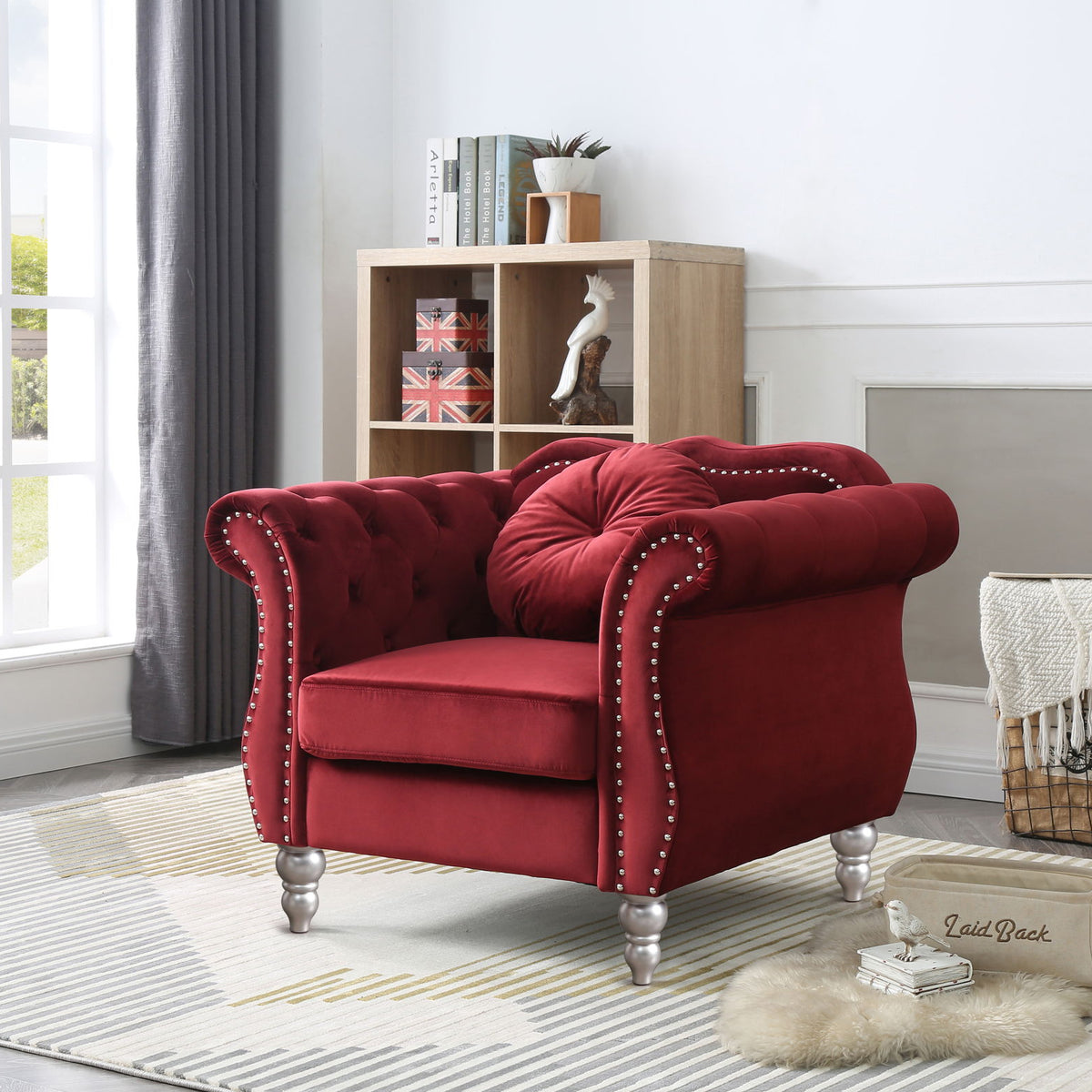 Chic Transitional Flared Arm Chair