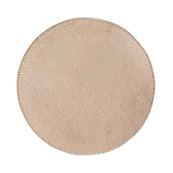 Beige round tabletop with textured edge