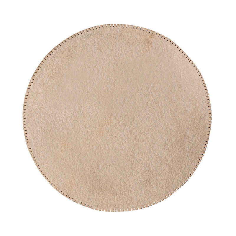 Beige round tabletop with textured edge