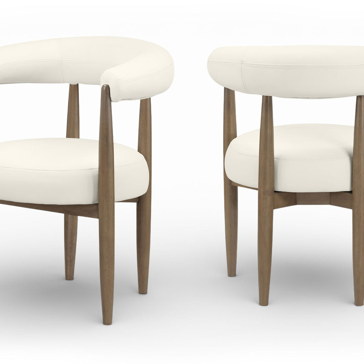 Sable - Vegan Leather Upholstered Dining Chair (Set of 2) - Brown Base