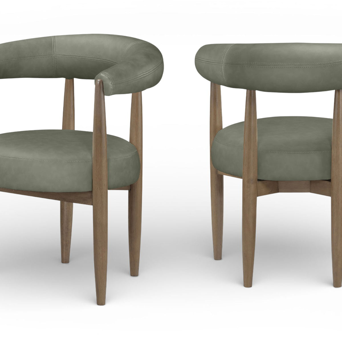 Sable - Vegan Leather Upholstered Dining Chair (Set of 2) - Brown Base