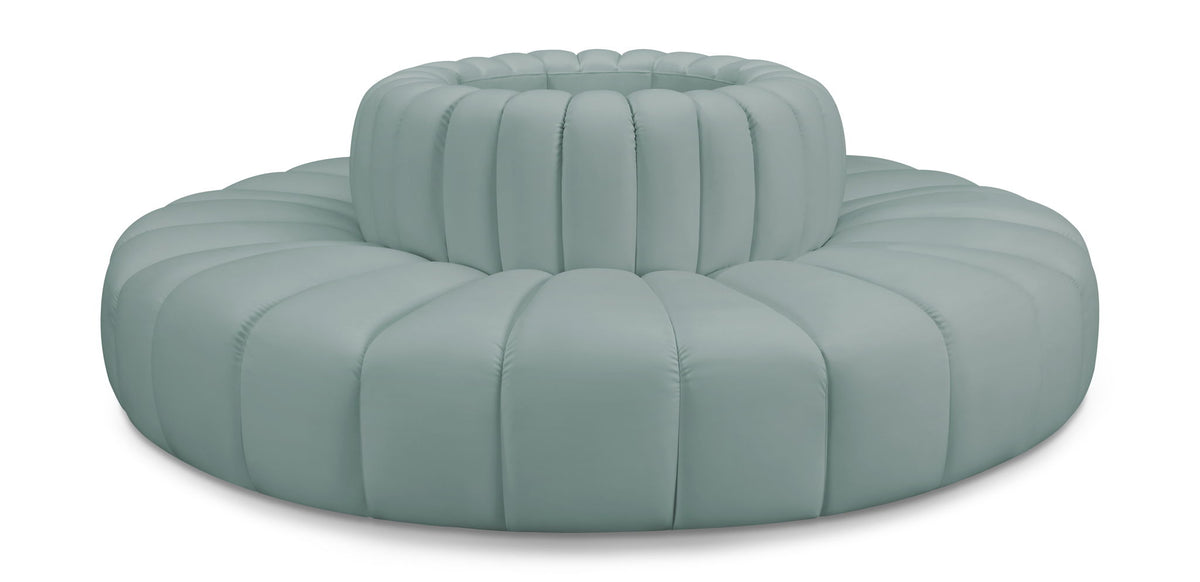 Arc - Faux Leather 8 Piece Round Modular Sofa