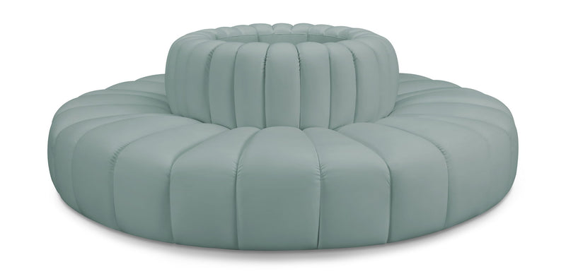 Arc - Faux Leather 8 Piece Round Modular Sofa