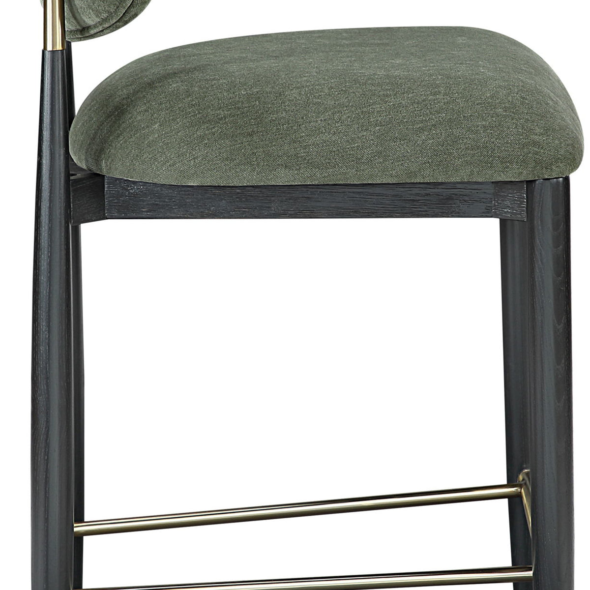 Riccio - Fabric Stool - Black Frame