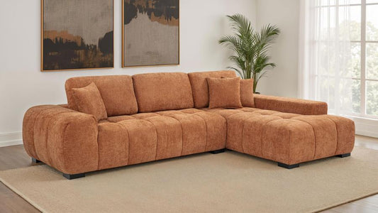 Octavia - RAF Chaise With Pillows, Box 2 of 2 - Orange