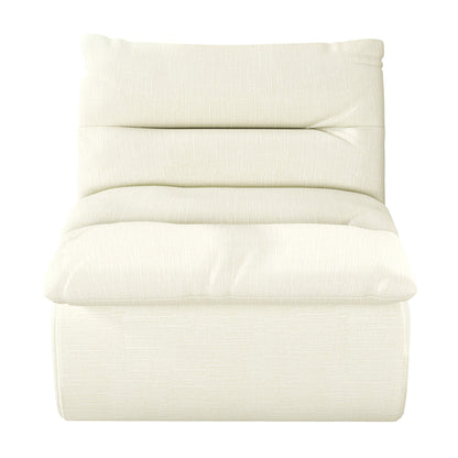 Modern Armless Lazy Floor Sofa Lounge Chair Comfy Bean Bag Couch For Living Room Bedroom Salon Office - Beige