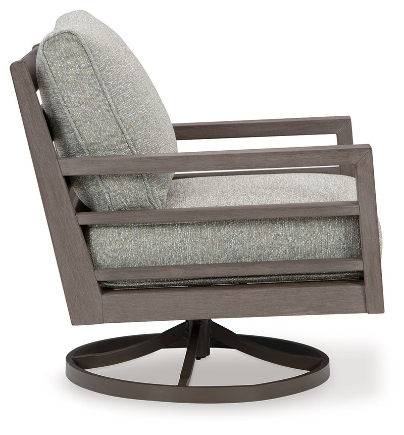 Hillside Barn - Swivel Lounge W/ Cushion - Gray / Brown