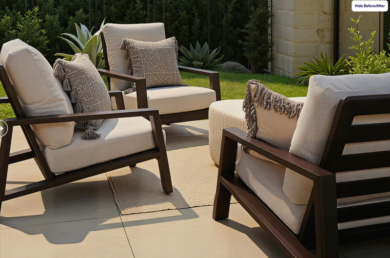 Verona - Seating Sofa - Dark Espresso / Gray / Off White