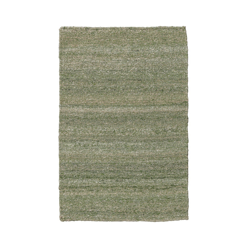 Dark green textured area rug with horizontal stripe pattern, rectangular