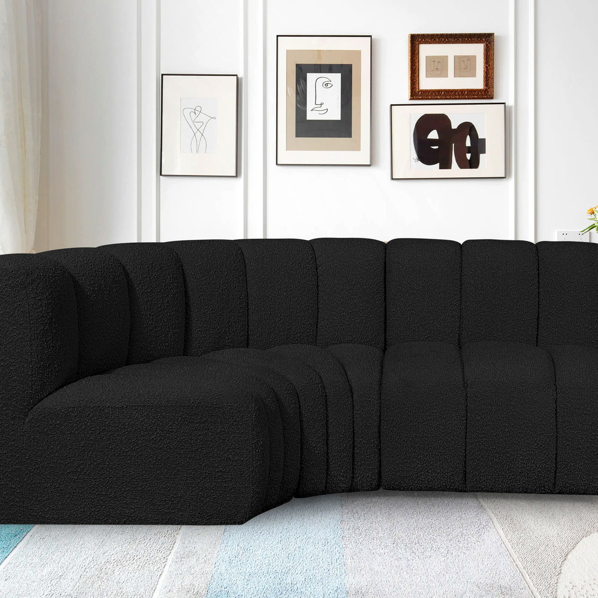 Arc - Boucle Fabric 3 Piece Sofa