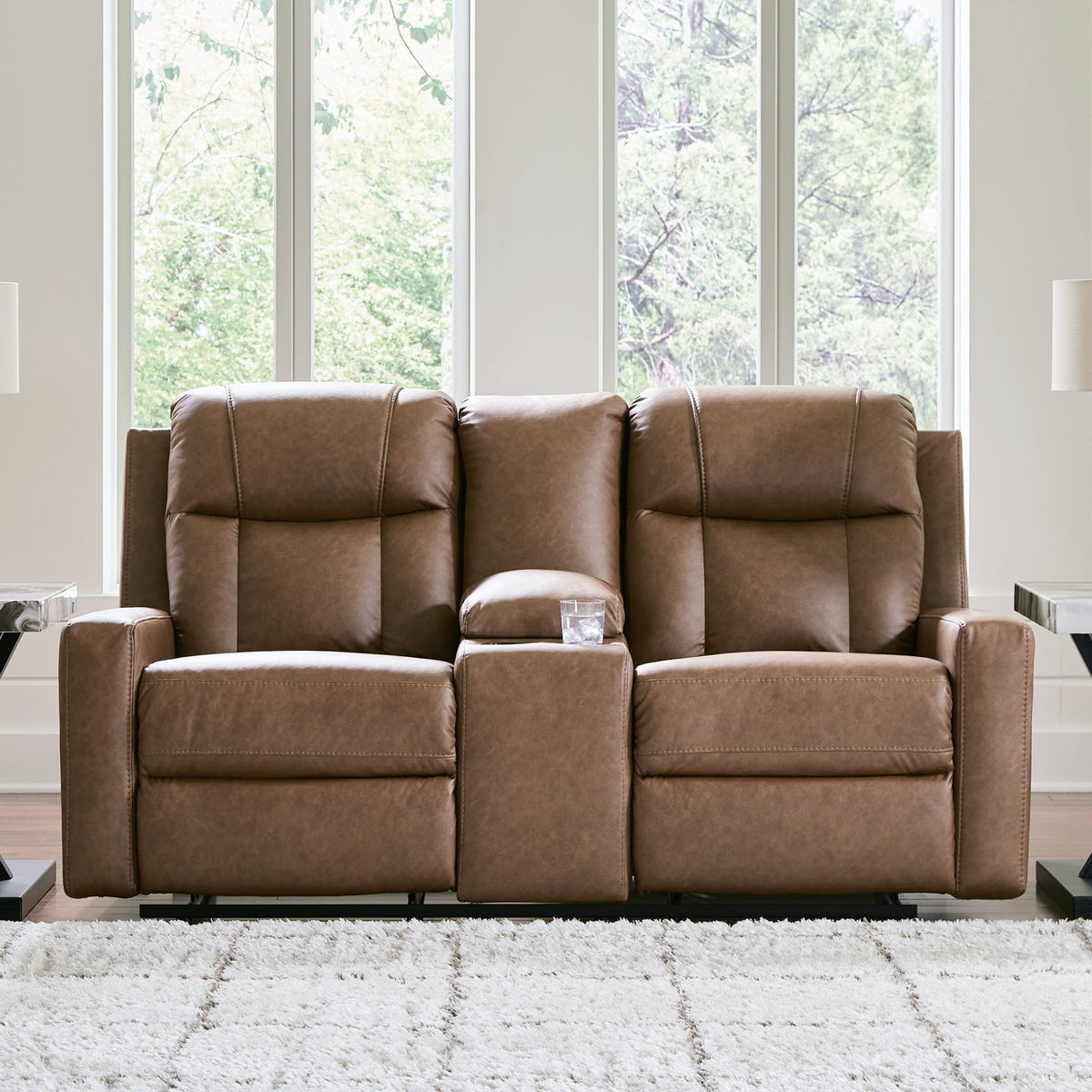 Mackmenville - Double Reclining Loveseat With Console