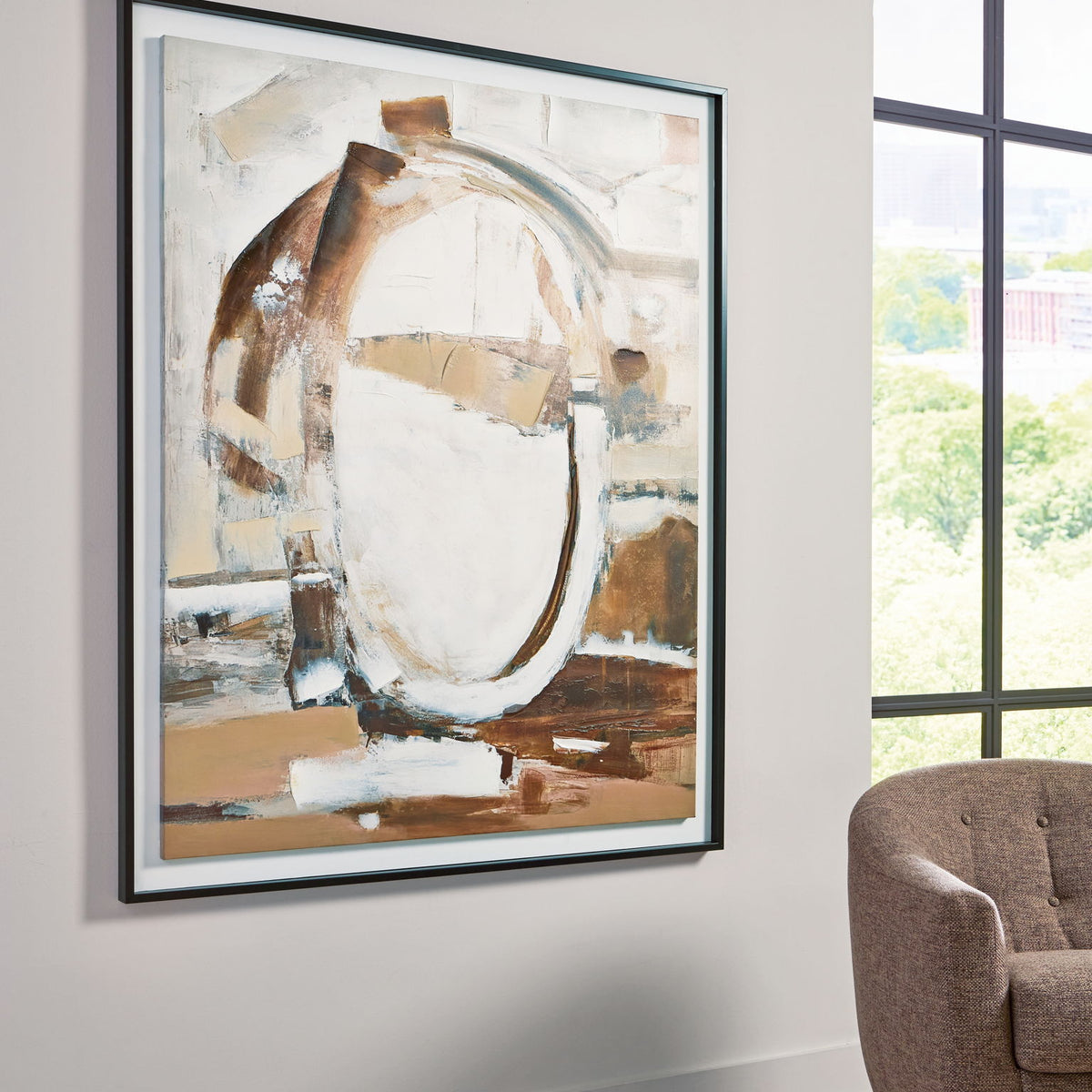 Bradlow - Wall Art - Brown / White / Black