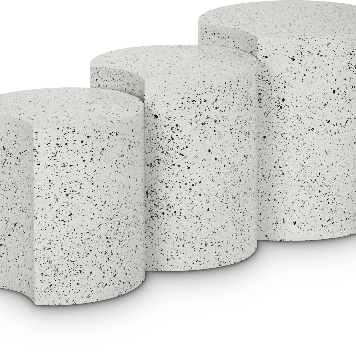 Dimple - 3 Piece Modular End Table - Terazzo Finish