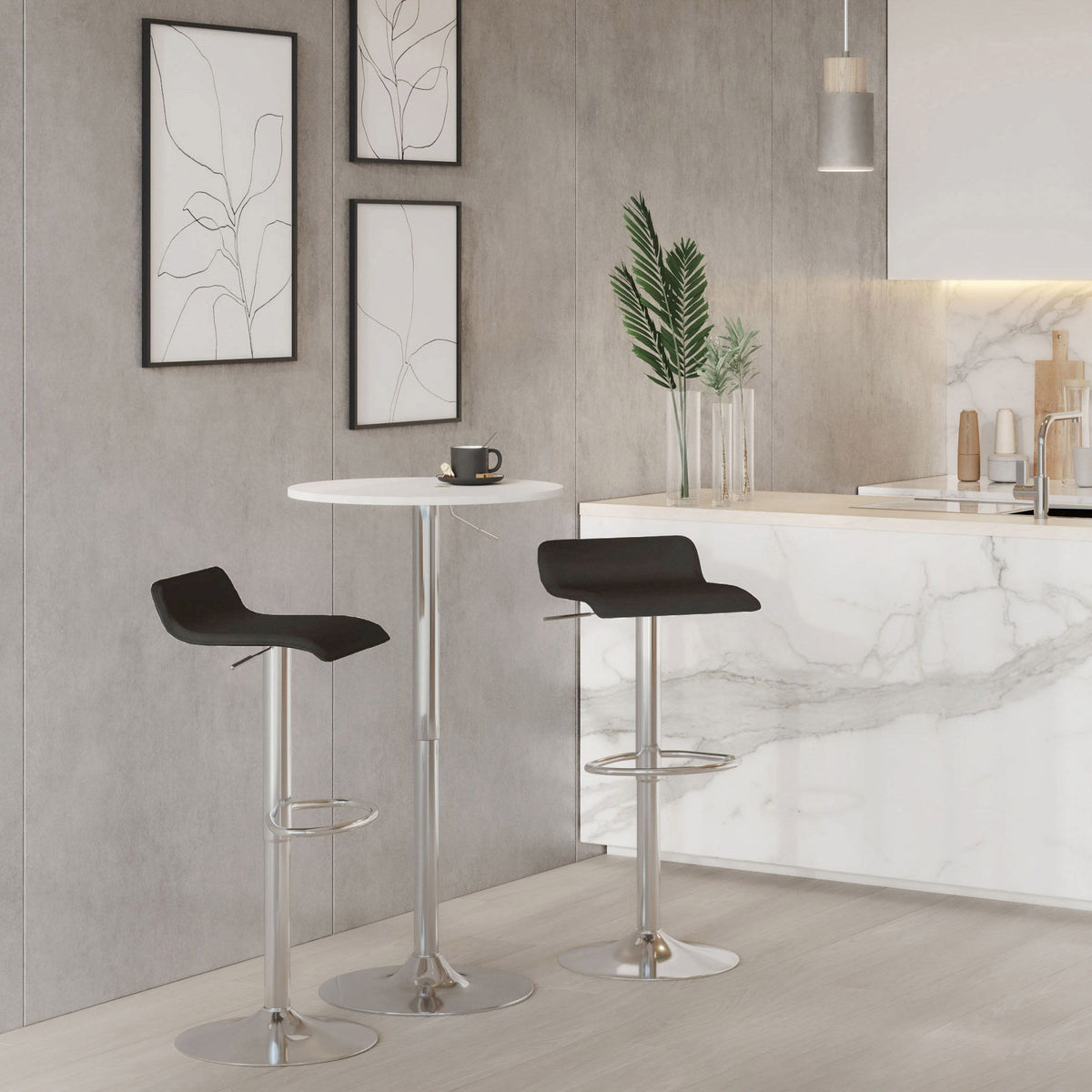 Ale - Contemporary Adjustable Barstool (Set of 2)