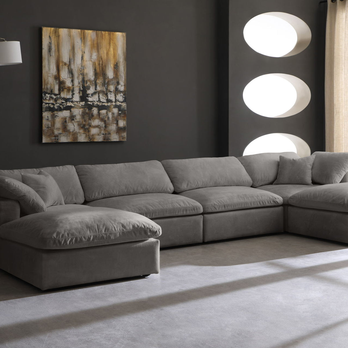 Cozy - 6 Piece Modular Double Chaise Sectional