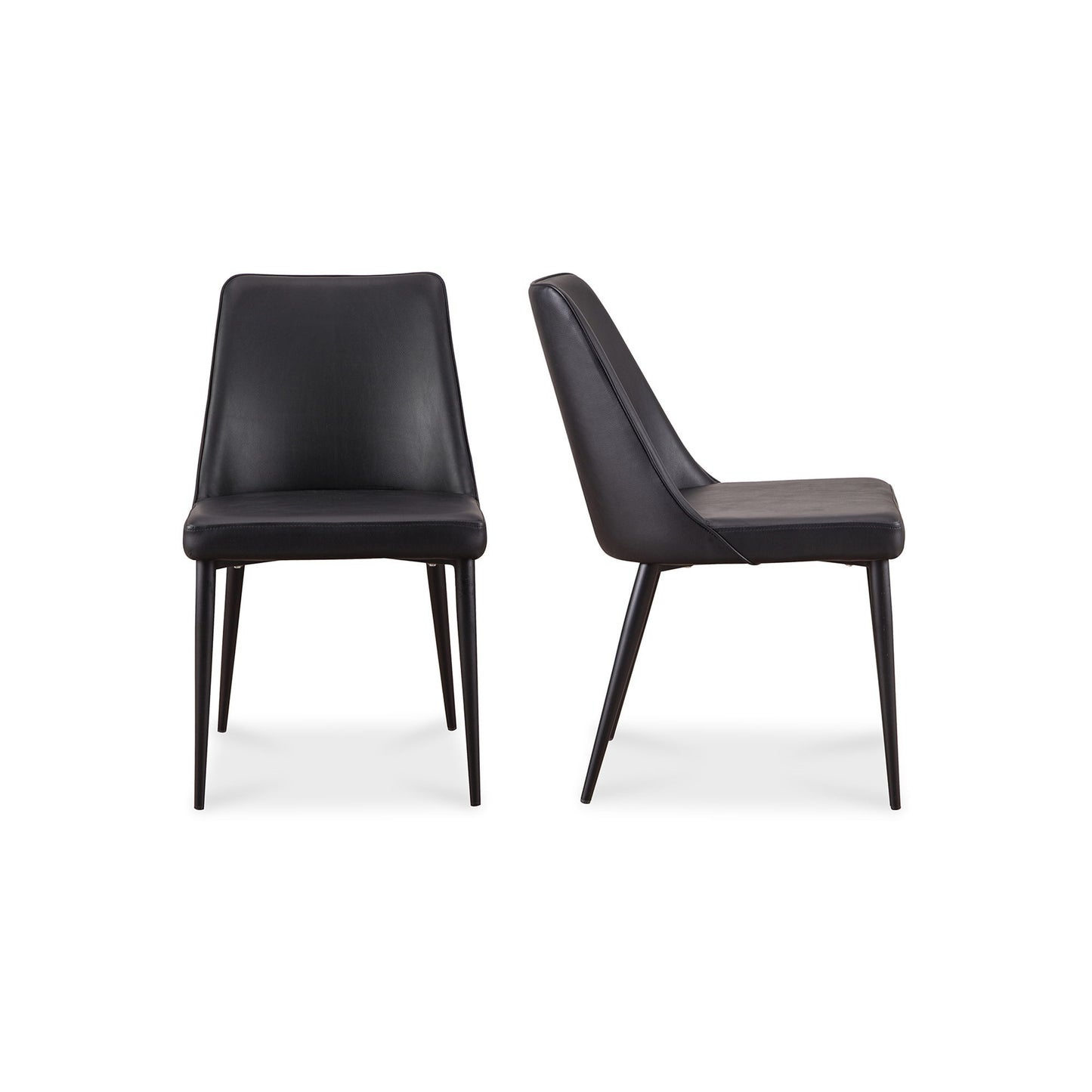 Lula - Dining Chair Chair Vegan Leather (Set of 2) - Black