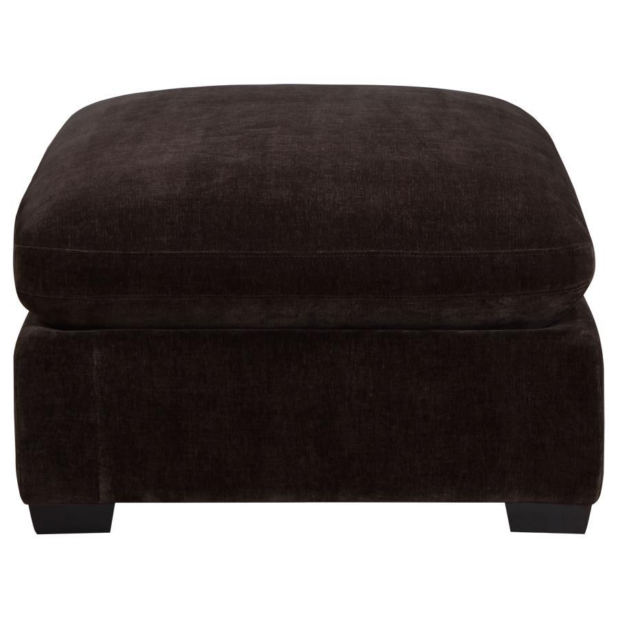 Lakeview - Rectangular Upholstered Ottoman - Dark Chocolate