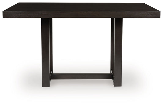 Neymorton - Dark Grayish Brown - Rectangular Dining Room Counter Table