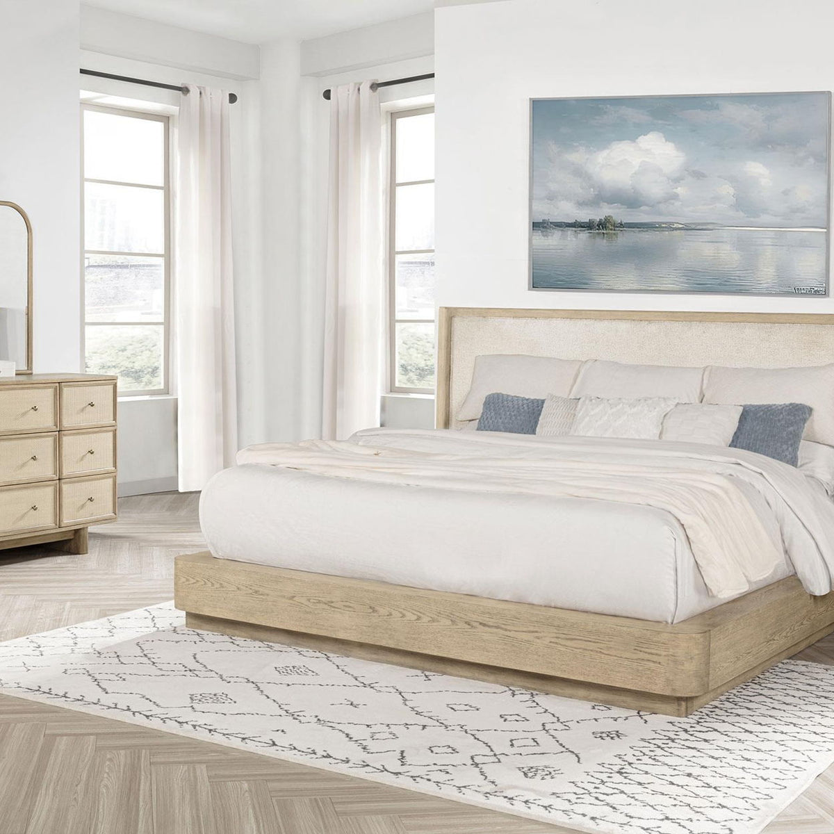 Kailani 4-piece California King Bedroom Set Beige Oak