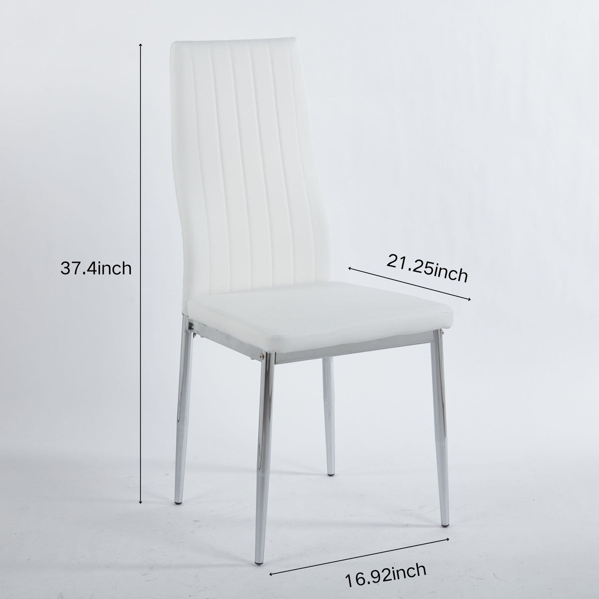 Chrome Leg Dining Chair (Set of 4)