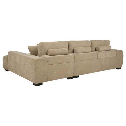 Octavia - RAF Chaise With Pillows, Box 2 of 2 - Camel