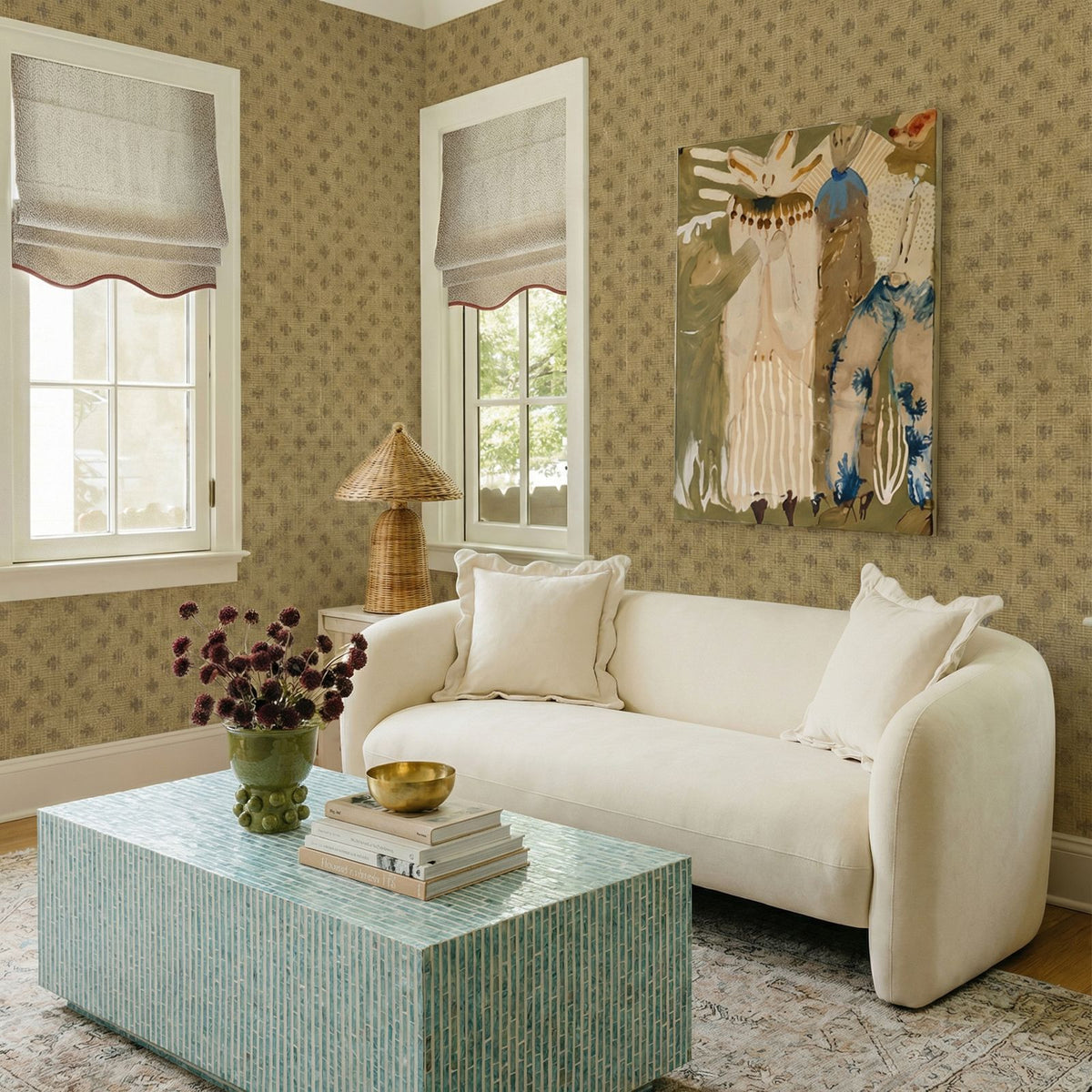 Lou - Performance Velvet Loveseat - Cream