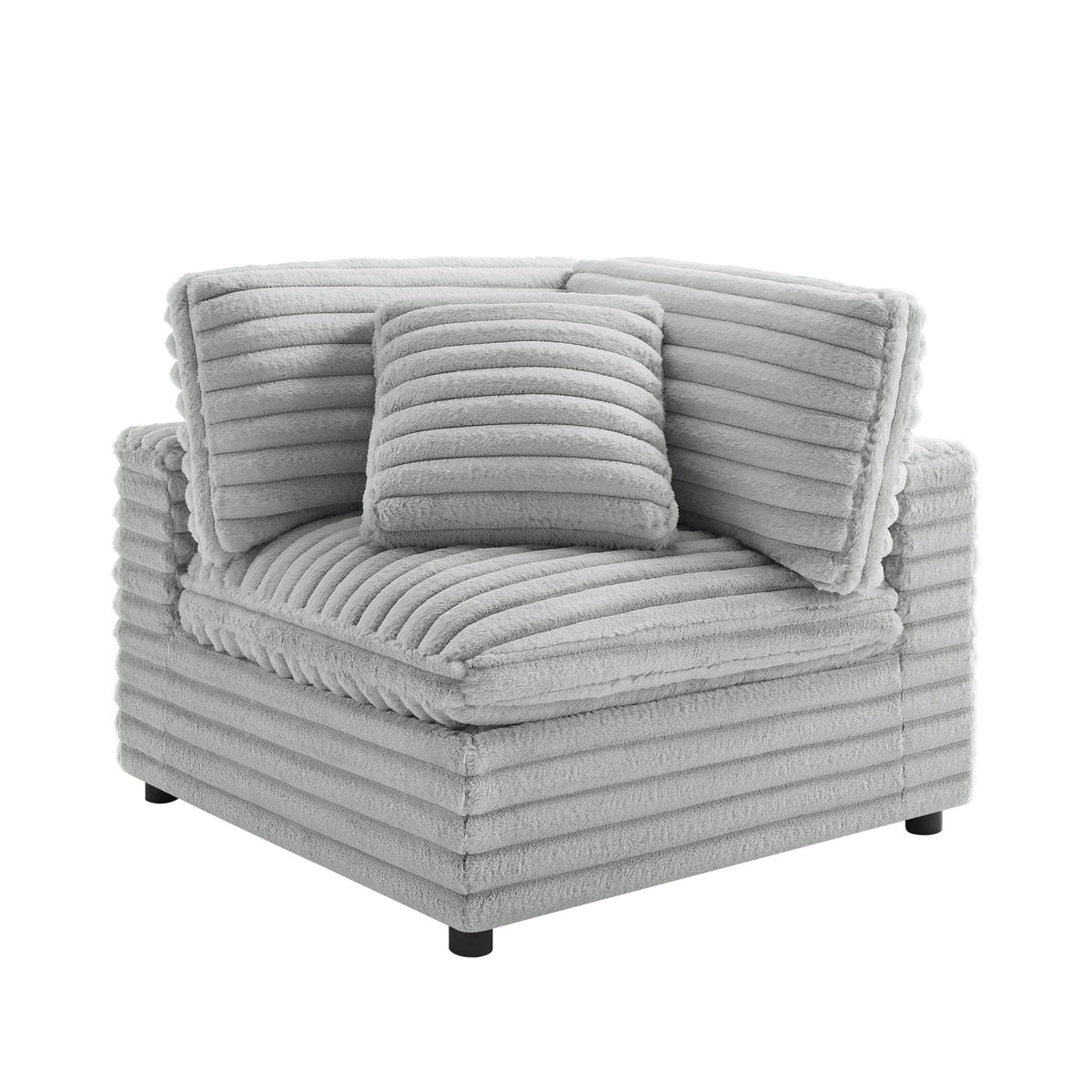 Jenny - Corner Accent Chair - Gray