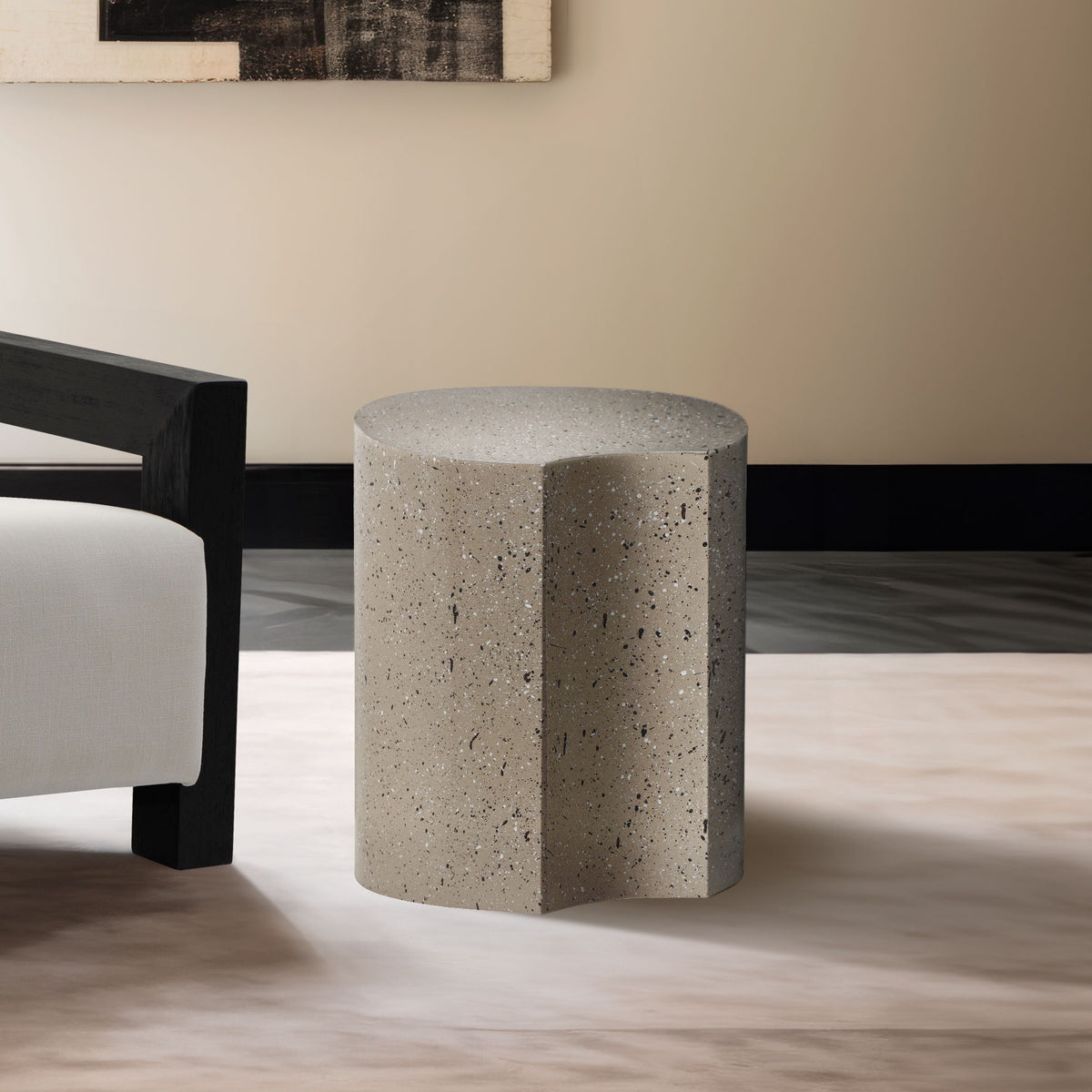 Dimple - End Table - Terazzo Finish