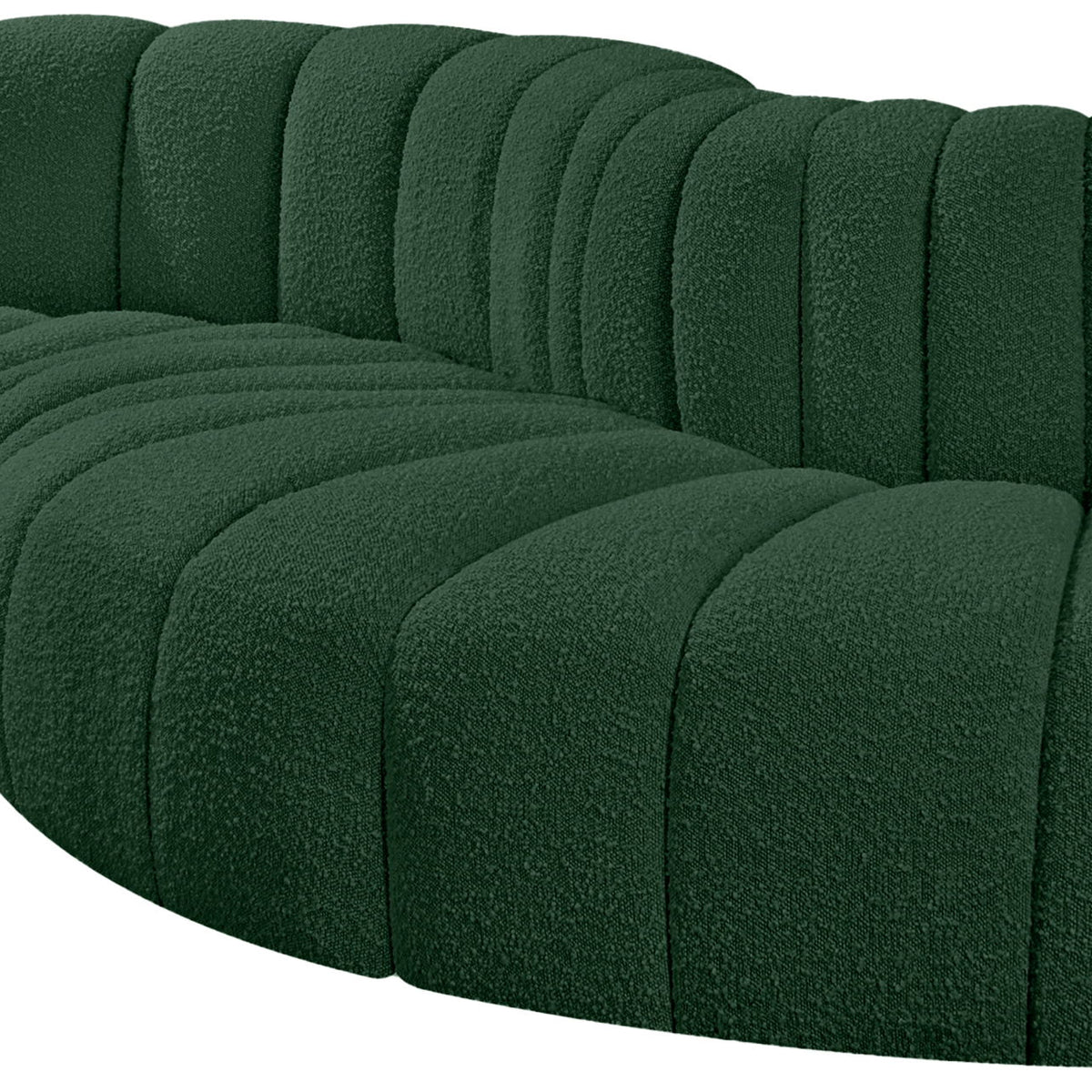 Arc - Boucle Fabric 4 Piece L-Shaped Modular Sofa