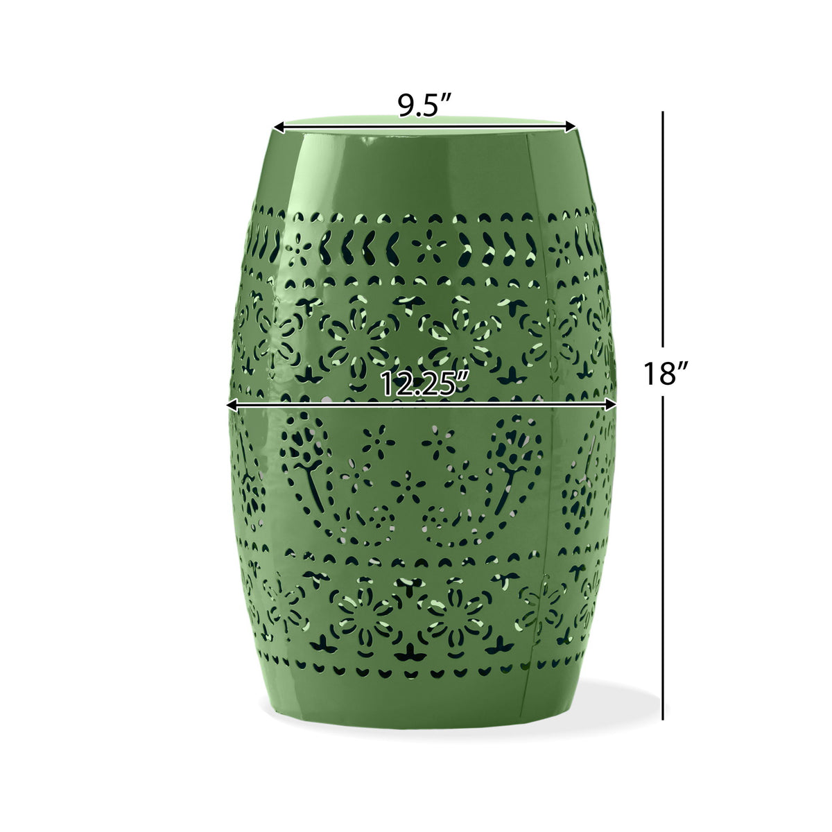 12" Outdoor Lace Cut Side Table