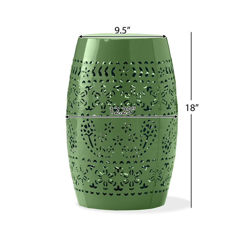 12" Outdoor Lace Cut Side Table