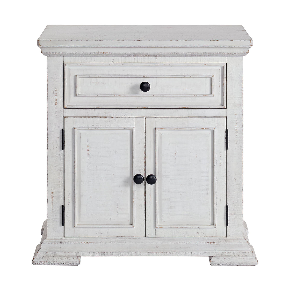Heather - 1-Drawer Nightstand With USB - Rustic White