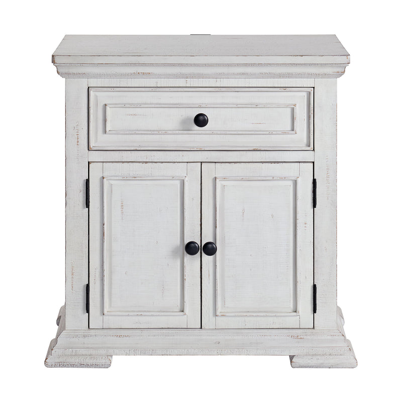 Heather - 1-Drawer Nightstand With USB - Rustic White