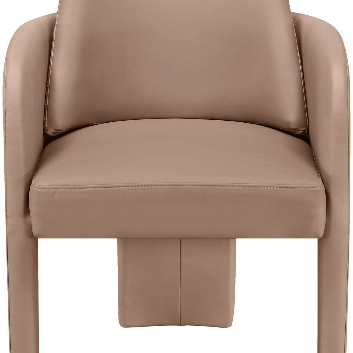 Vanda - Vegan Leather Upholstered Dining Chair - Tan