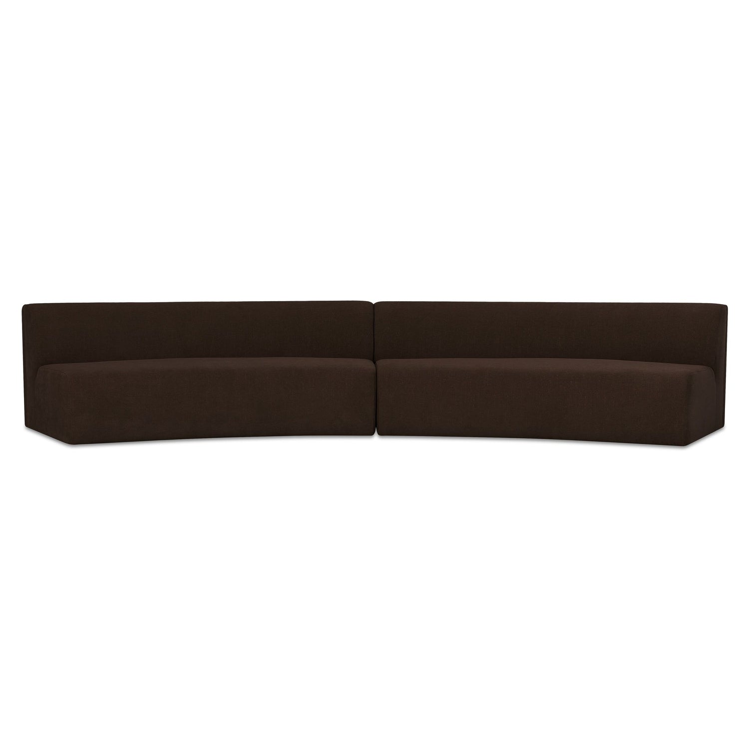 Naomi - 2 Piece Concave Modular Sectional - Dark Brown