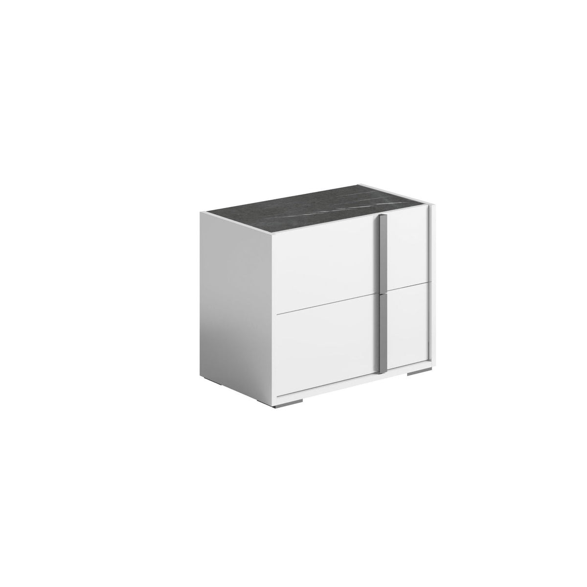 Bianca - Marble Nightstand - White