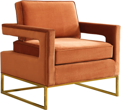 Noah - Accent Chair with Gold Legs