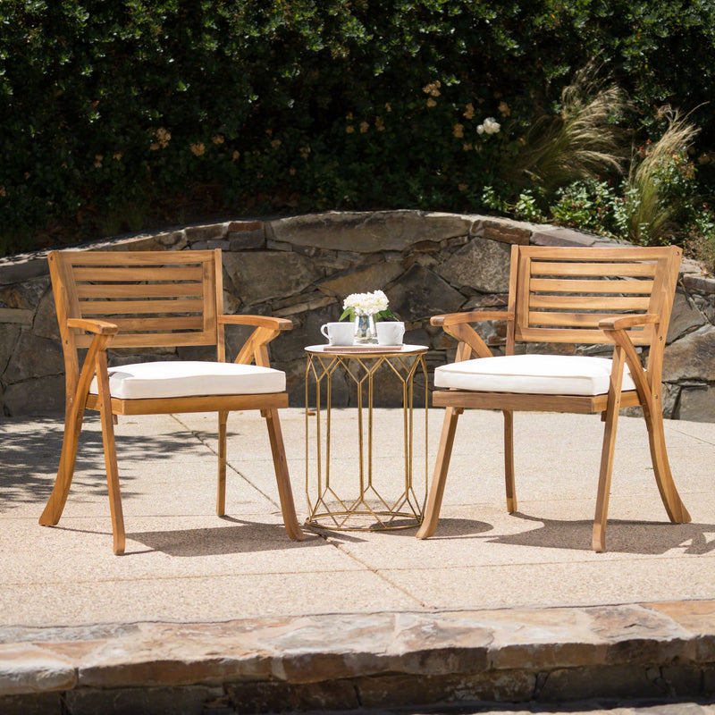 Dining Chair With Water Resistant Cushion - Teak