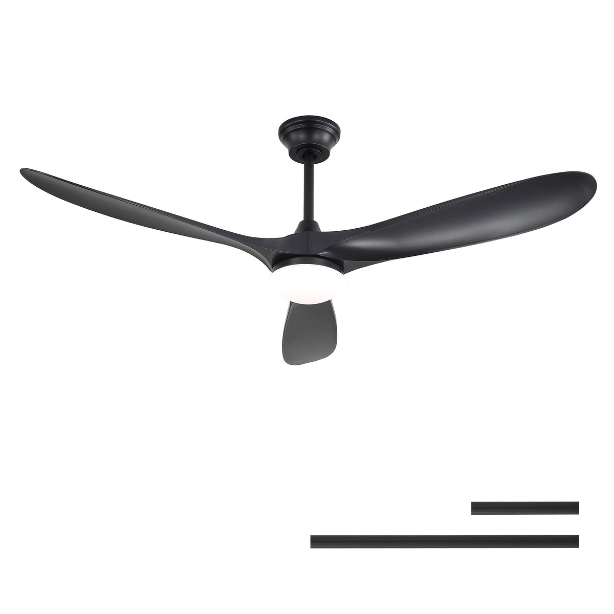 Smart Ceiling Fan With Lights, 3 Blades, Reversible Quiet DC Motor For Indoor