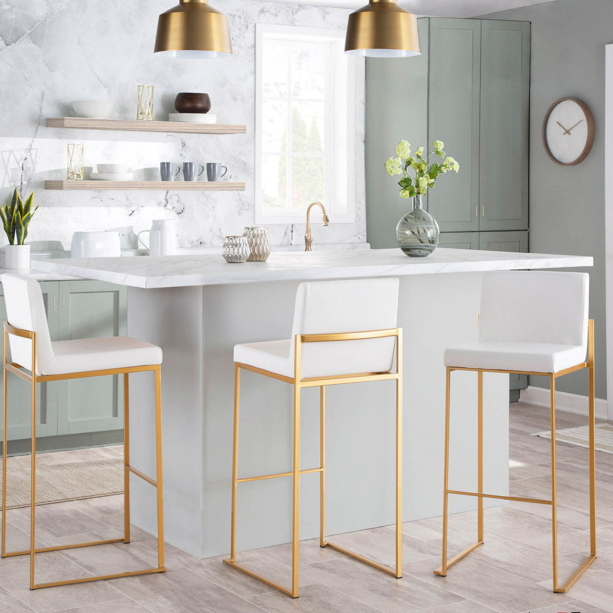 Fuji - Contemporary Design High Back Barstool