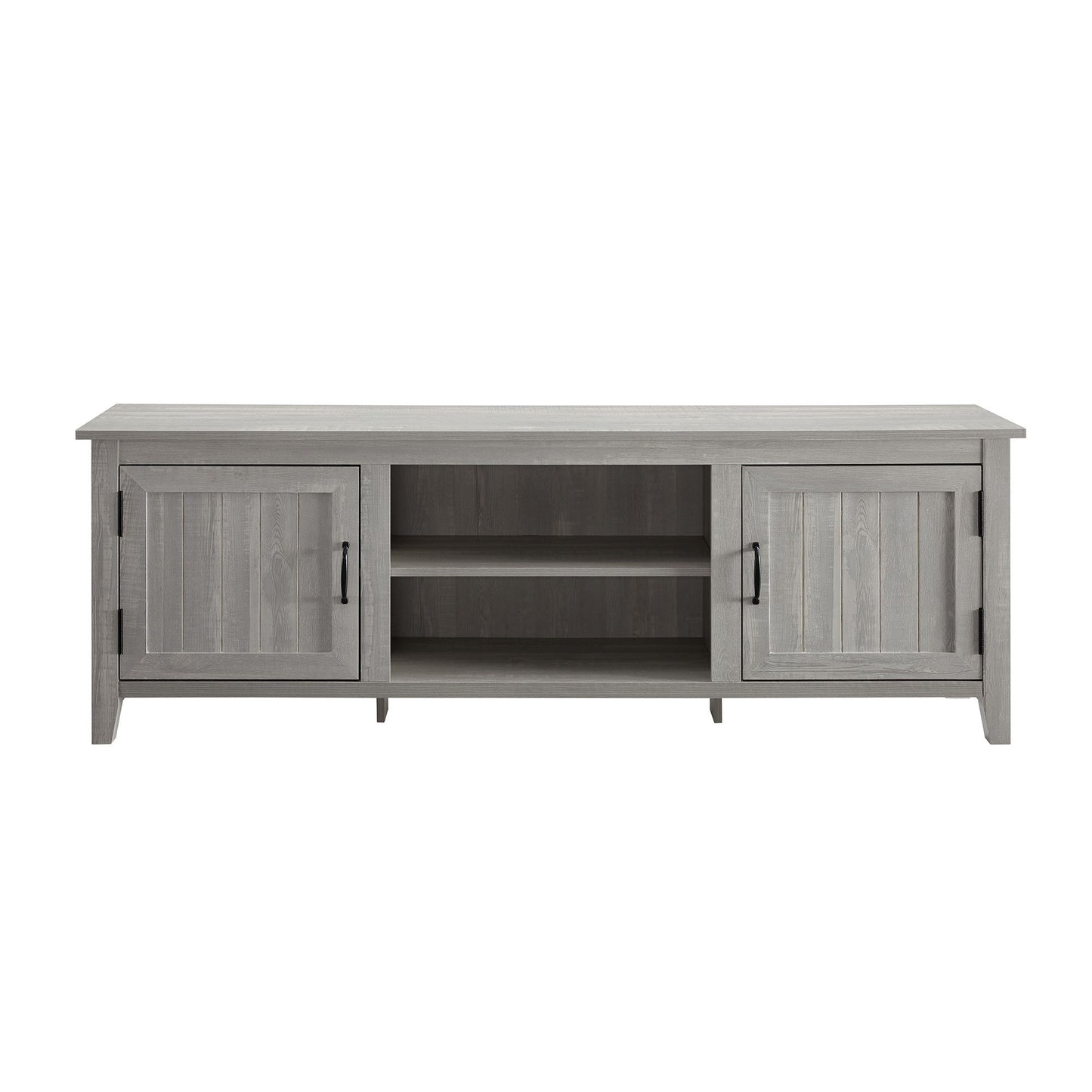 Modern Farmhouse 2 Door Grooved 70" TV Stand For 85" TVs