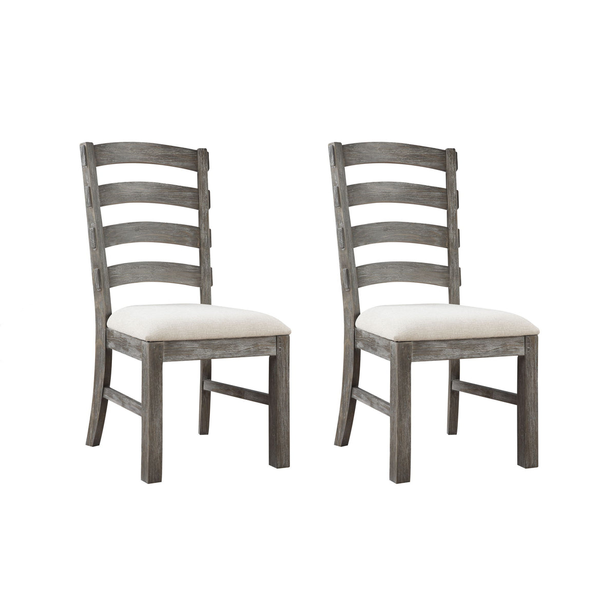 Upholstered Dining Chairs (Set of 2) - Brown - Wood