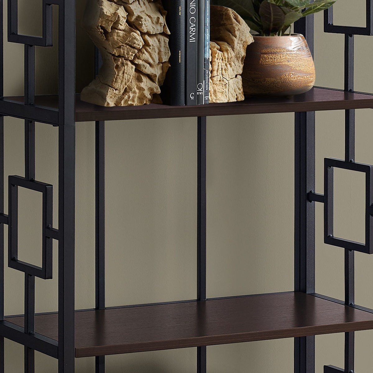 Bookshelf, Bookcase, Etagere, 4 Tier, For Office, Contemporary & Modern - Espresso
