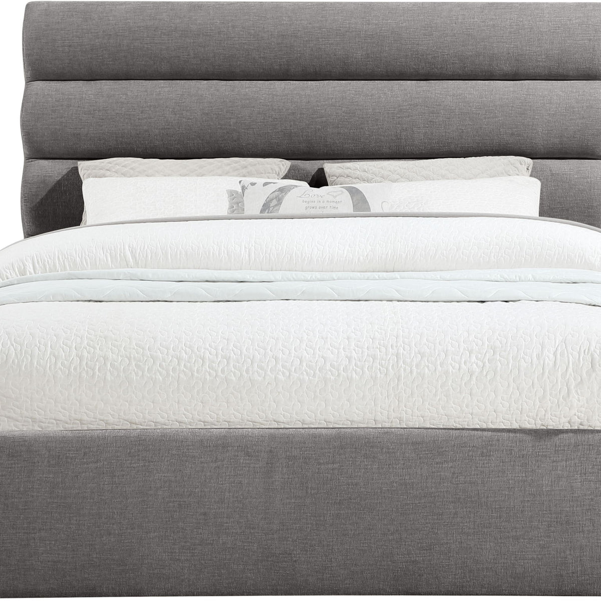 Adam - Chenille Fabric Bed With 52" Headboard