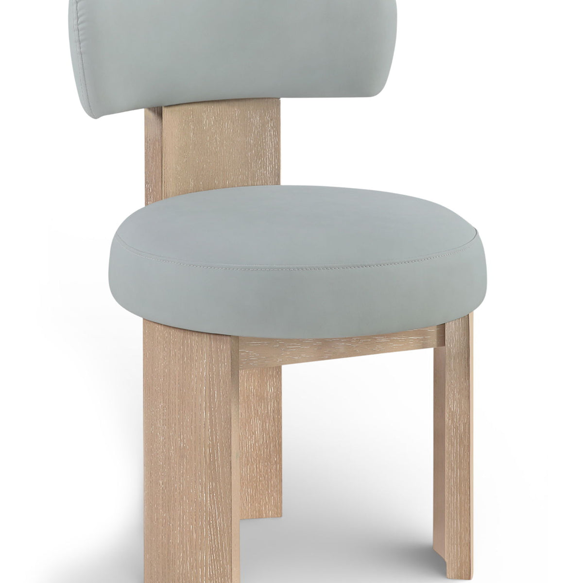 Atelier - Vegan Leather Upholstered Dining Chair (Set of 2) - Painted Natural Frame