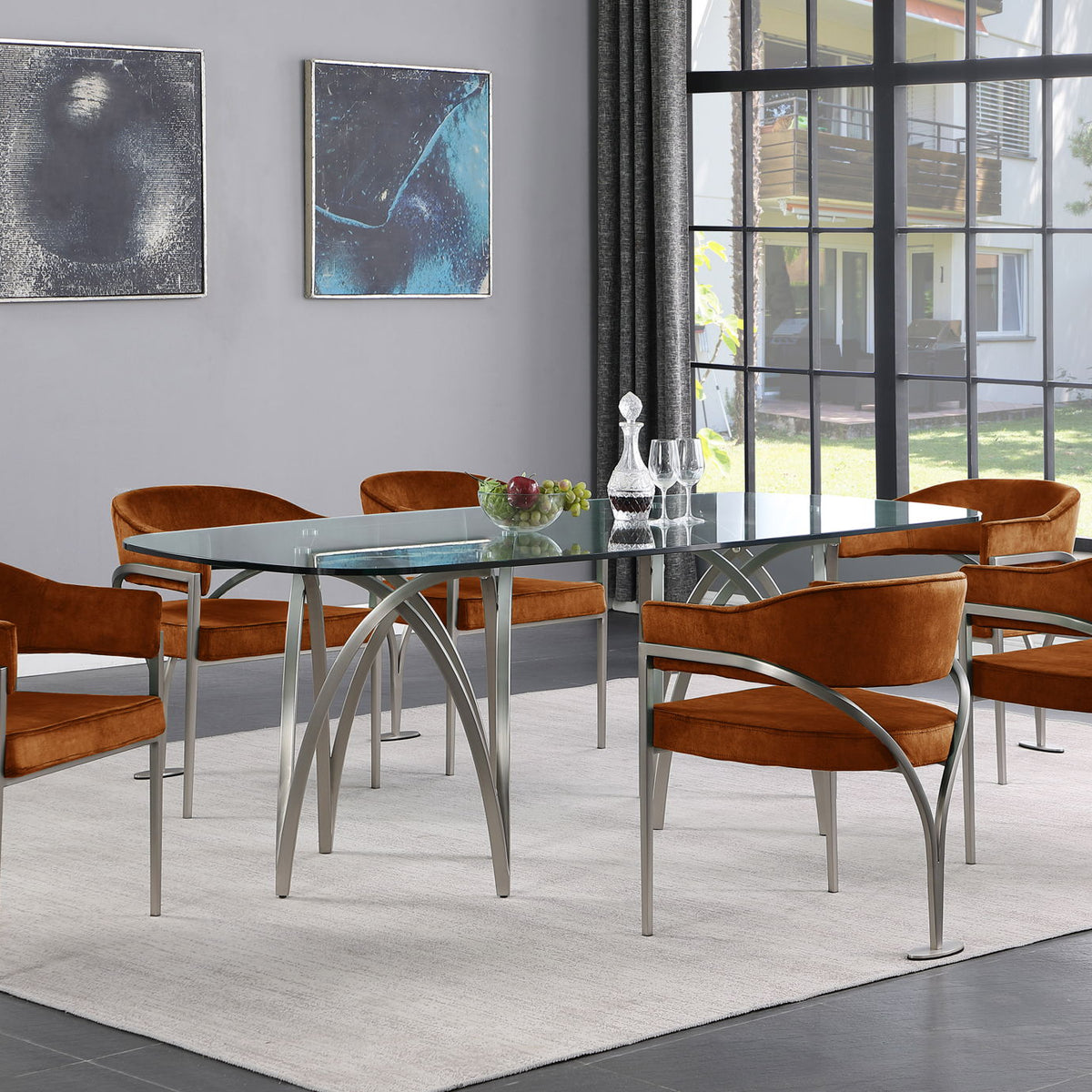 Madelyn - Dining Chair (Set of 2) - Brushed Chrome