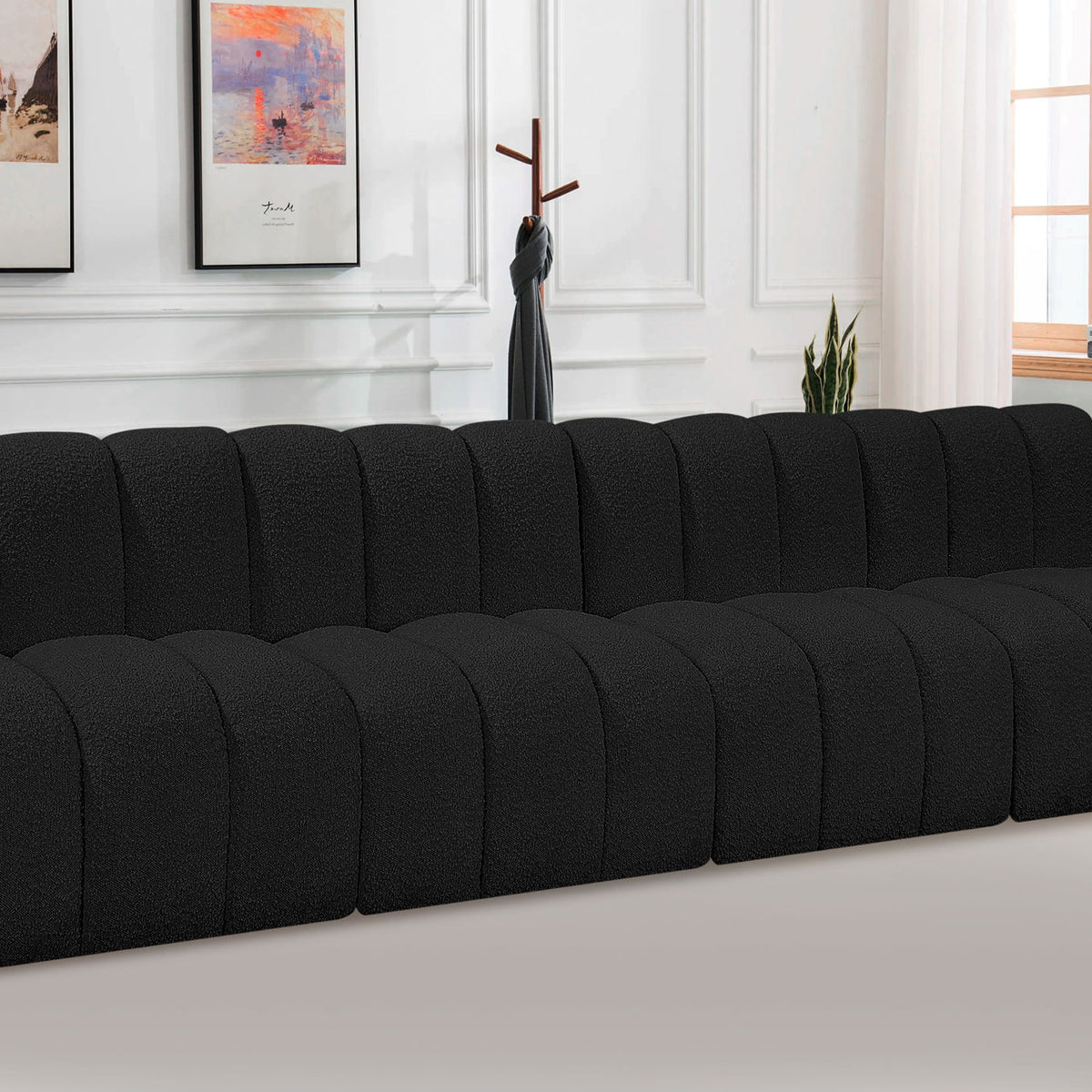 Arc - Boucle Fabric 4 Seats Modular Sofa