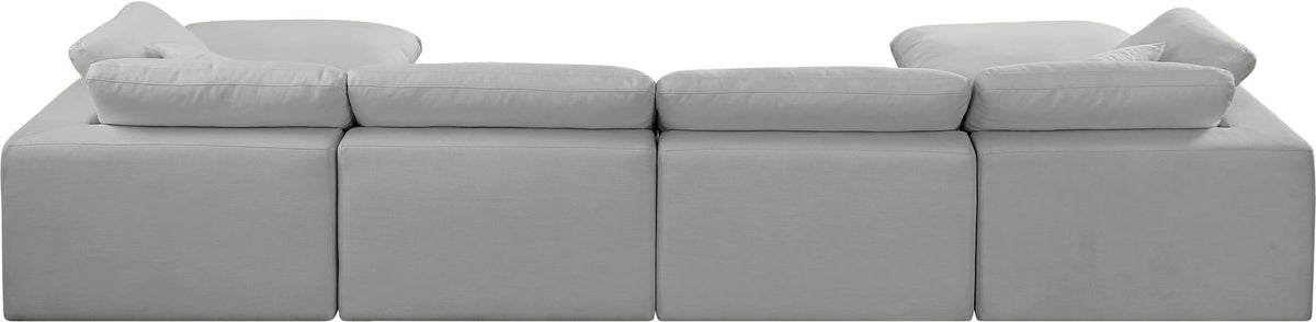 Comfy - 6 Piece Linen Modular Double Chaise Sectional
