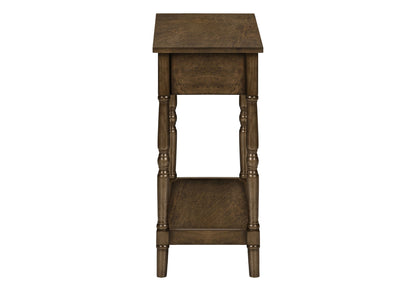 Accent End Table, 2 Tier, Storage Drawer, Traditional Stylish Design