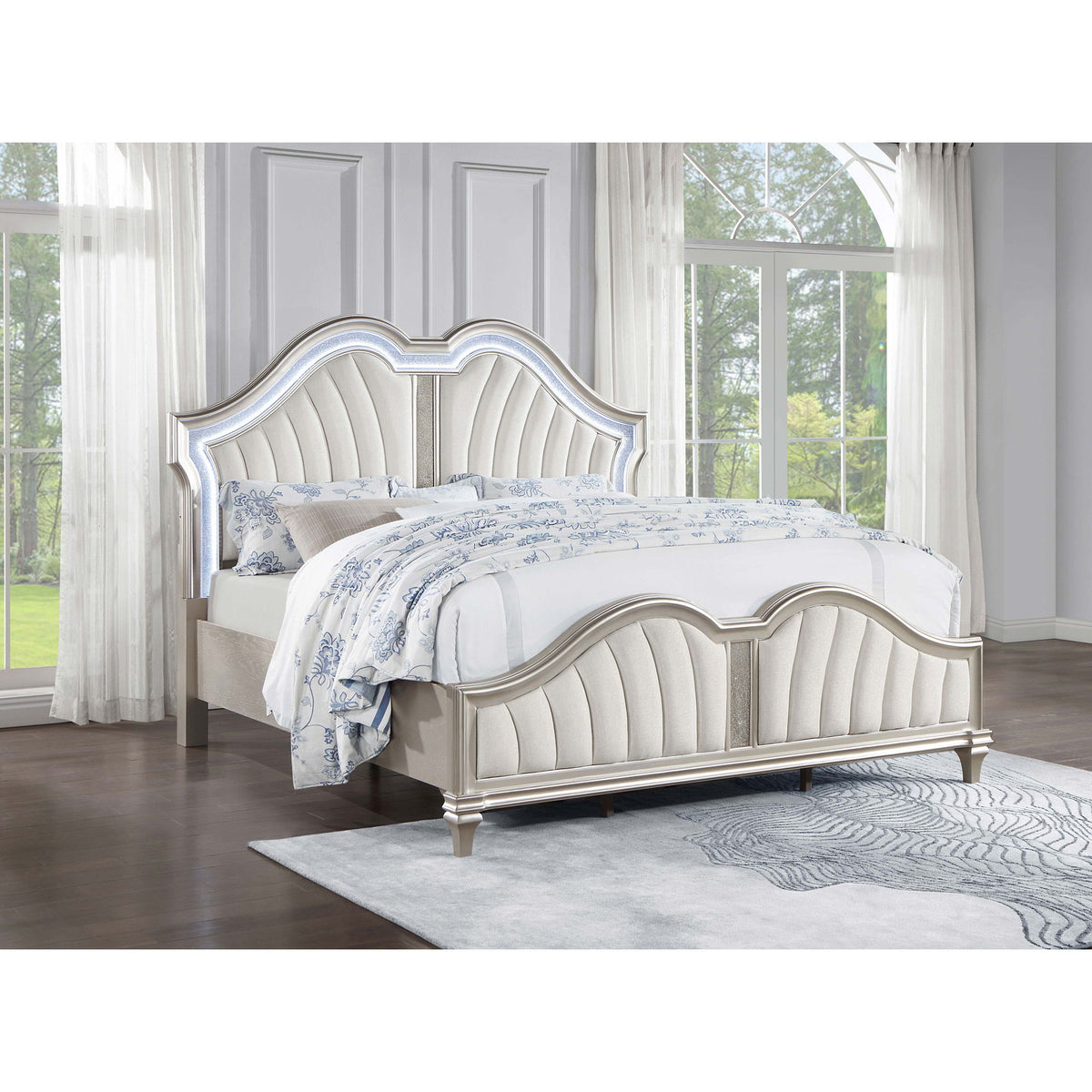 Katerina - Platform Bed With LED Light